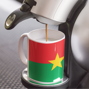 Sublimation coffee cup with Flag of Burkina Faso