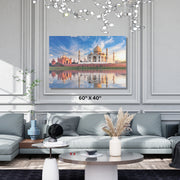 Masjid Taj Mahal at sunset Stretched Canvas